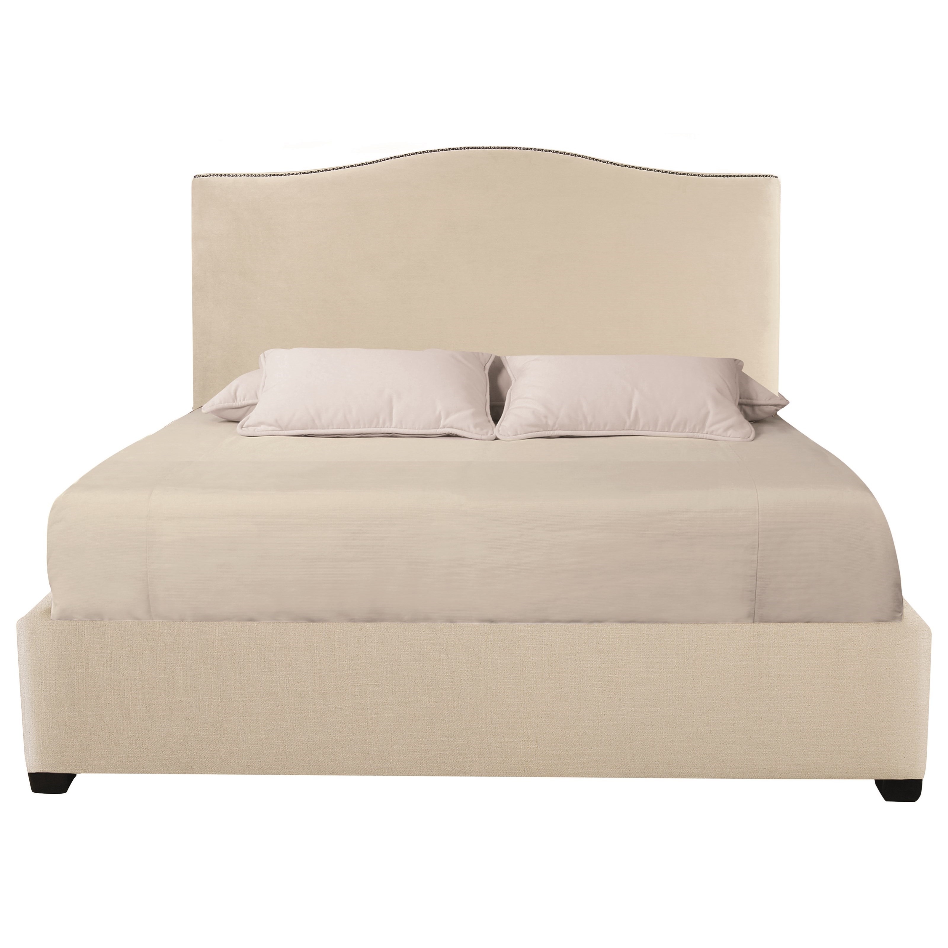 Bernhardt Interiors Graham Queen Upholstered Camelback Bed with